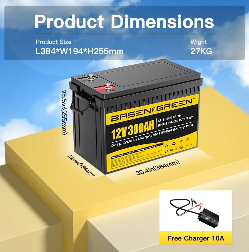 GreenBasen 12V 300Ah LiFePO4 Bluetooth - slika 2