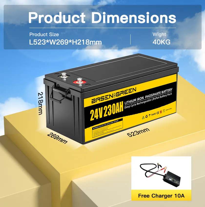 GreenBasen 24V 230Ah LiFePO4 Bluetooth - slika 3