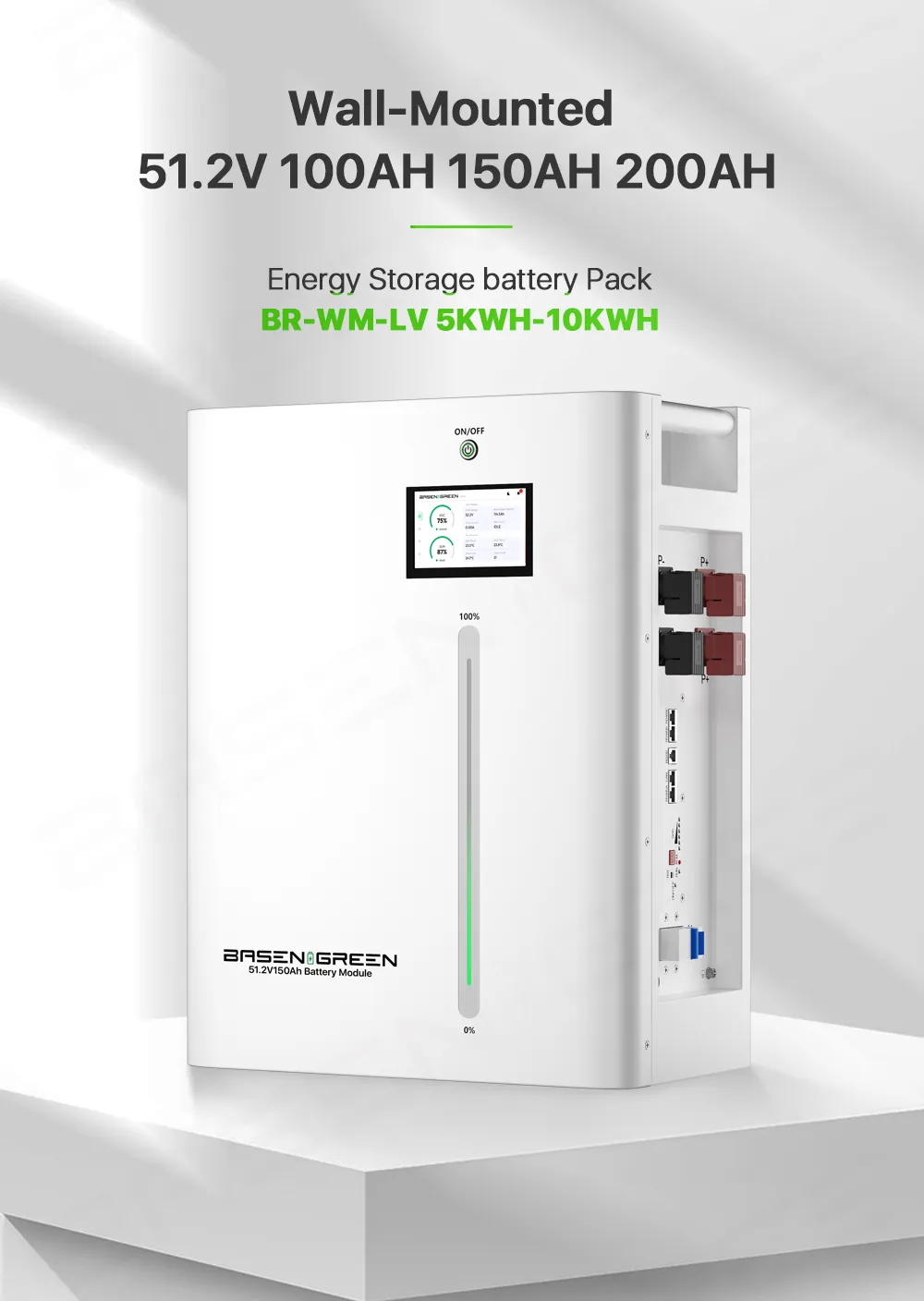 GreenBasen zidna 51,2V 100Ah 5 kWh - slika 7