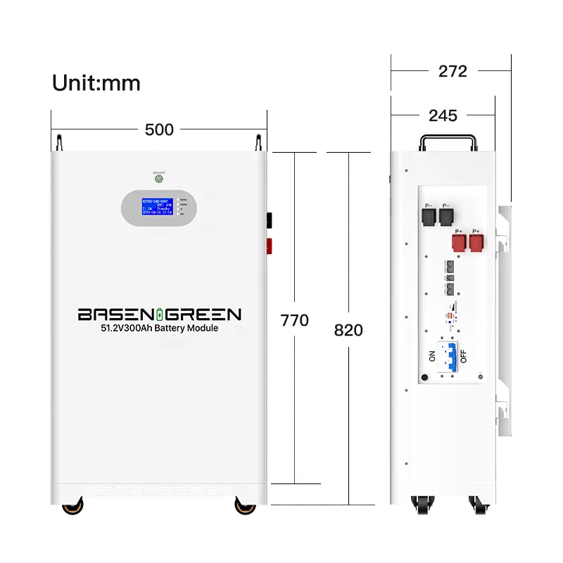 GreenBasen zidna 51,2V 300Ah 15,36 kWh - slika 3