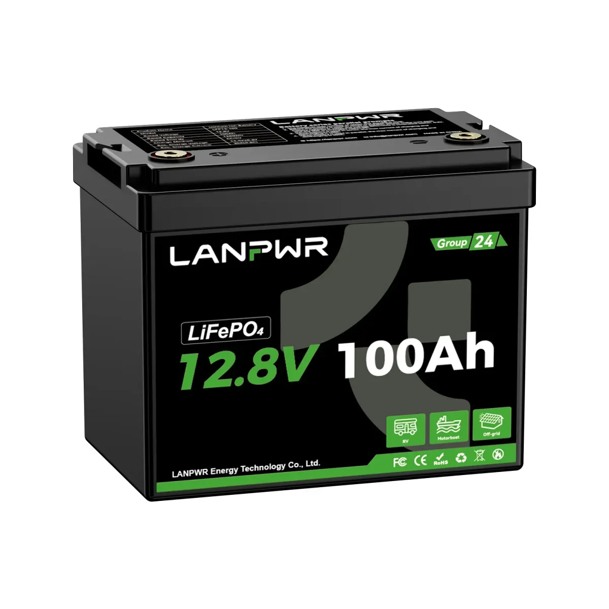 LANPWR 12V 100Ah LiFePO₄ Mini