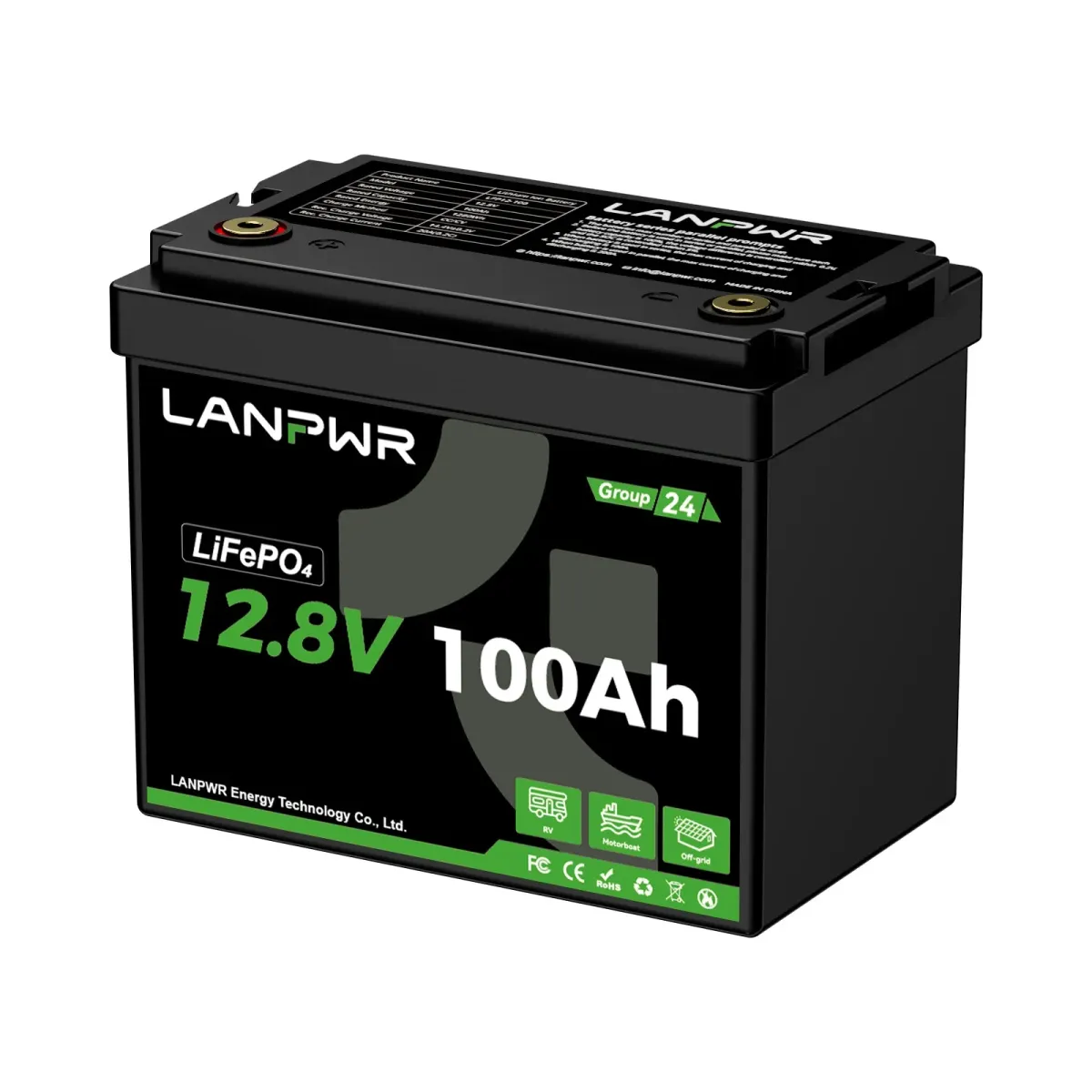 LANPWR 12V 100Ah LiFePO4 Mini - slika 3