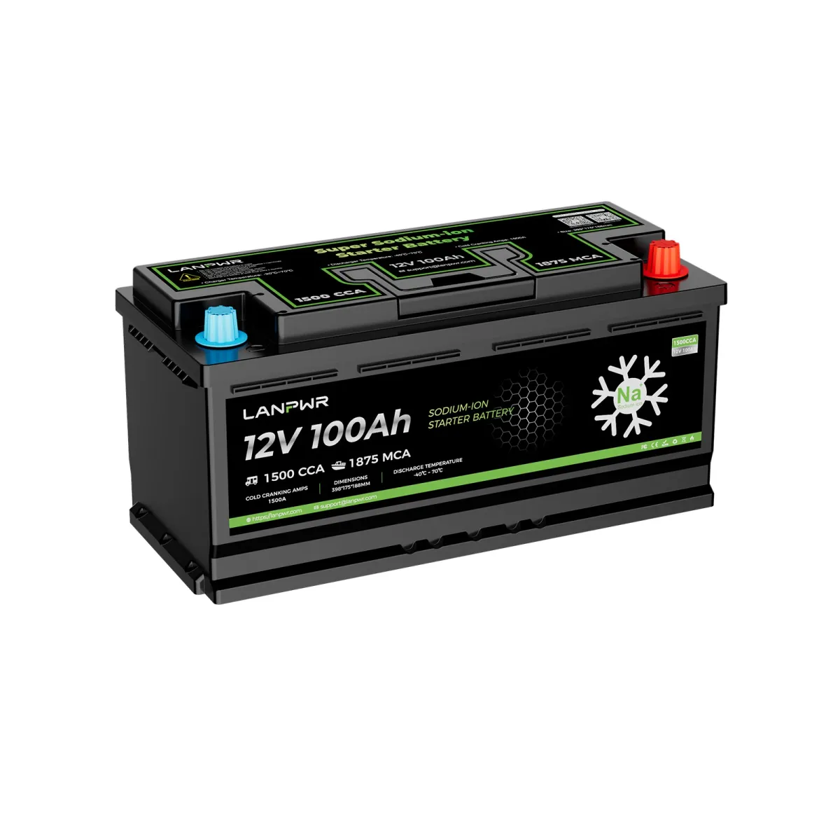 LANPWR 12V 100Ah akumulator za paljenje 1500 CCA - slika 3