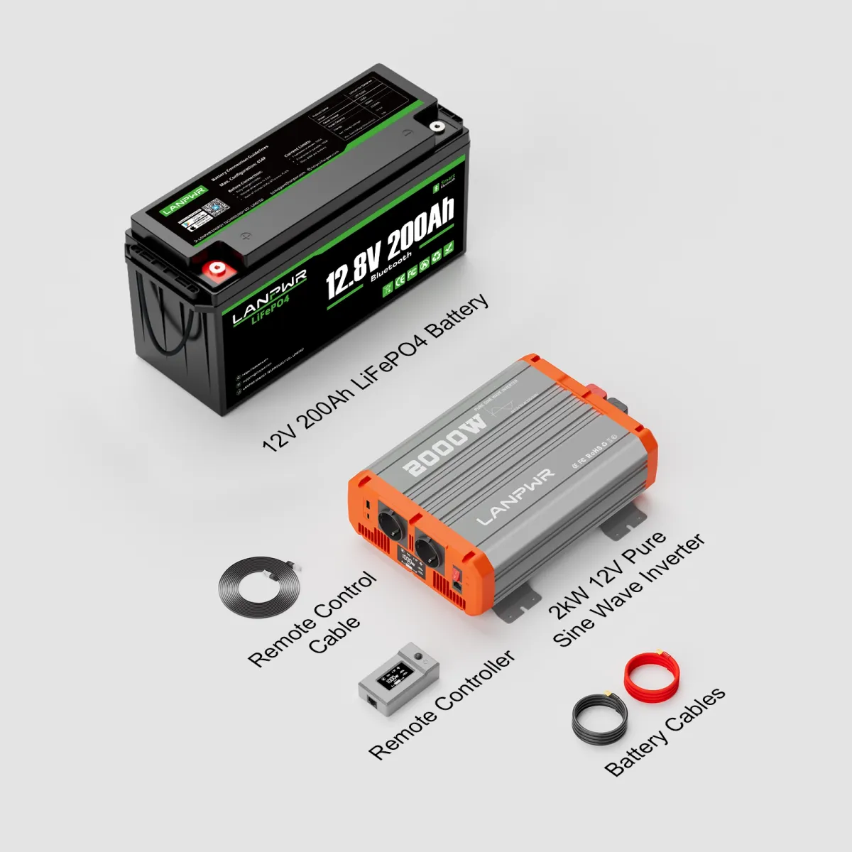 LANPWR 12V 200Ah LiFePO4 Bluetooth - slika 10