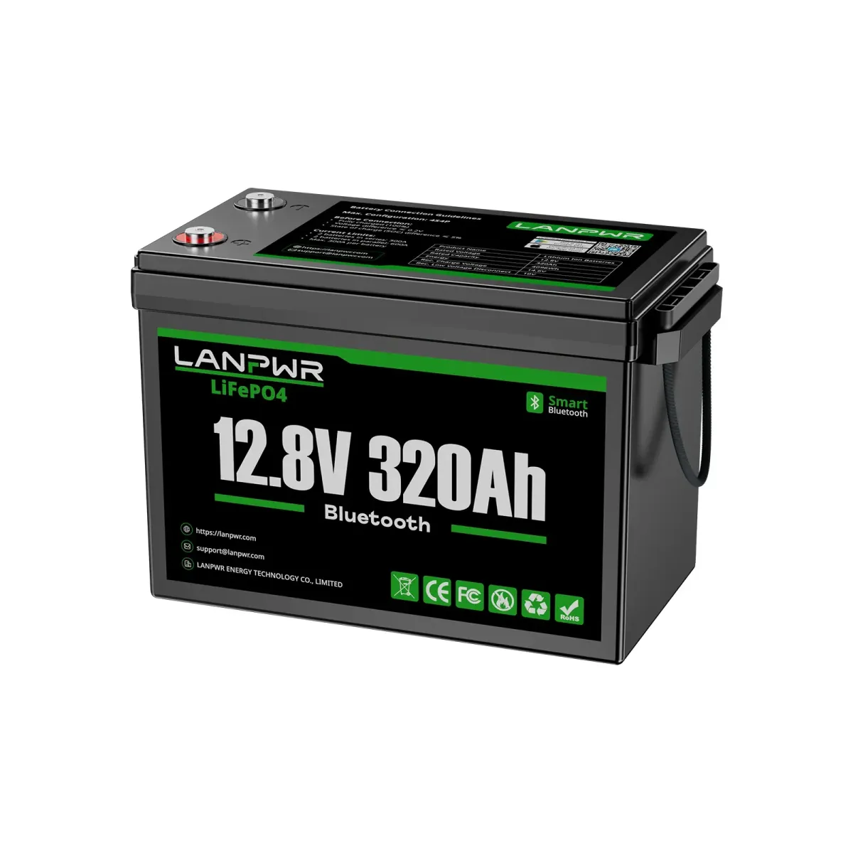 LANPWR 12V 320Ah LiFePO4 Bluetooth - slika 3