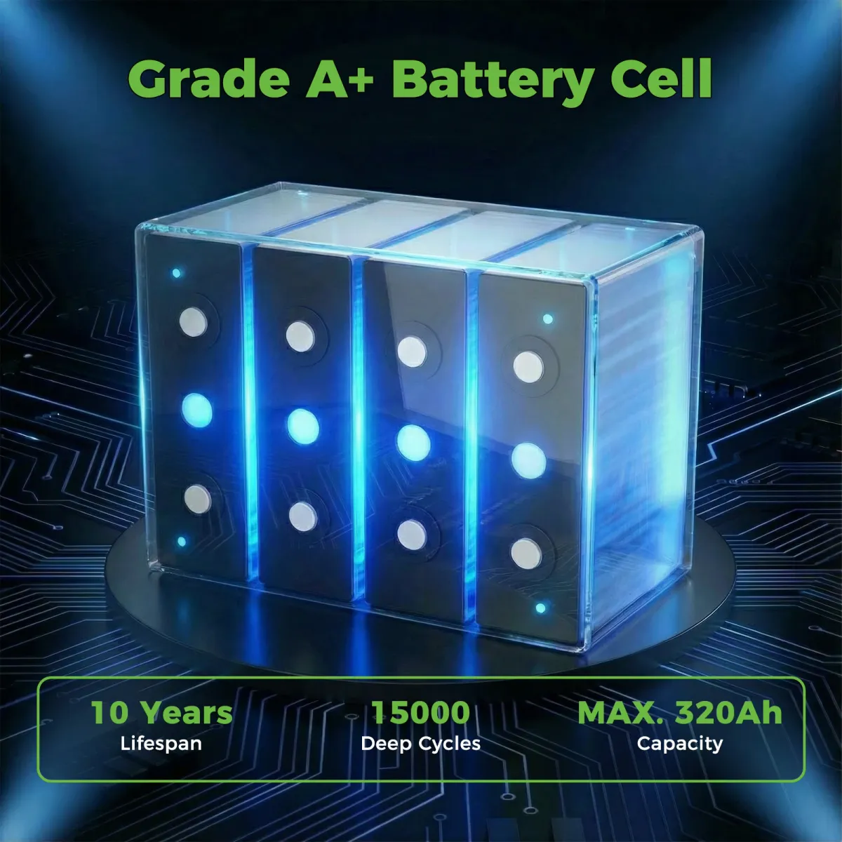 LANPWR 12V 320Ah LiFePO4 Bluetooth - slika 5