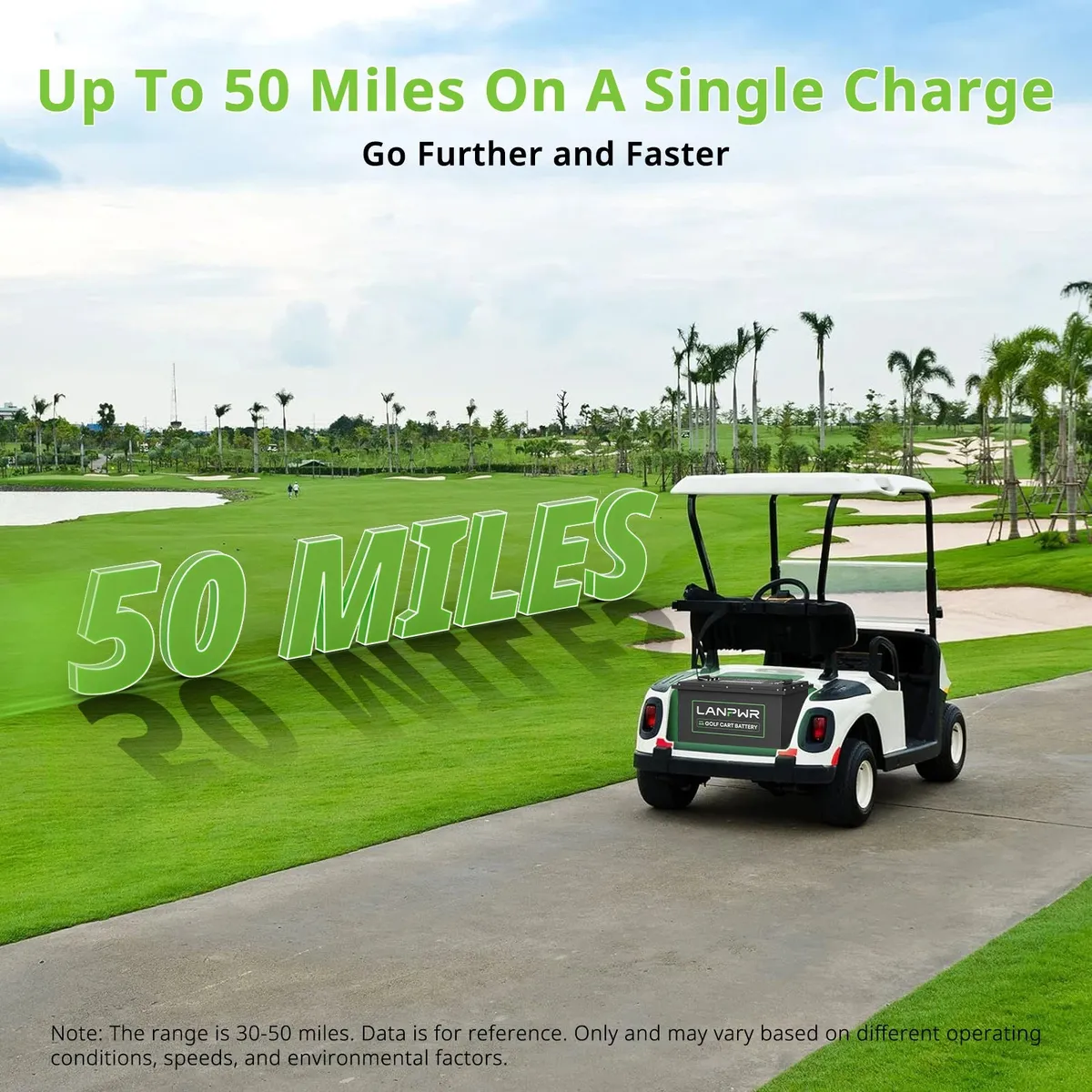 LANPWR 48V 105Ah Golf Cart baterija - slika 7