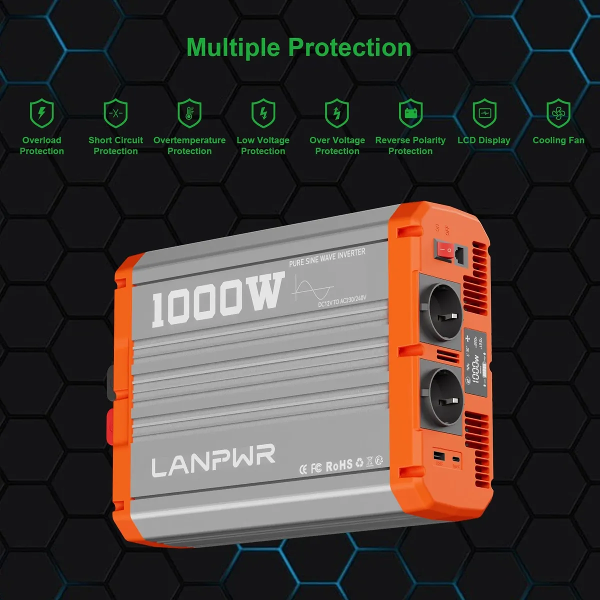 Inverter LANPWR 1000W 12V - slika 5