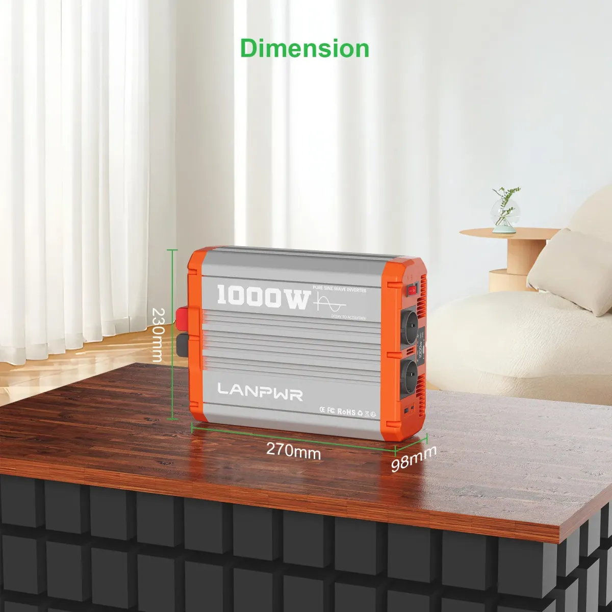 Inverter LANPWR 1000W 24V - slika 7