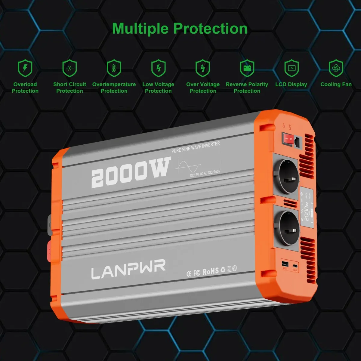 Inverter LANPWR 2000W 12V - slika 5