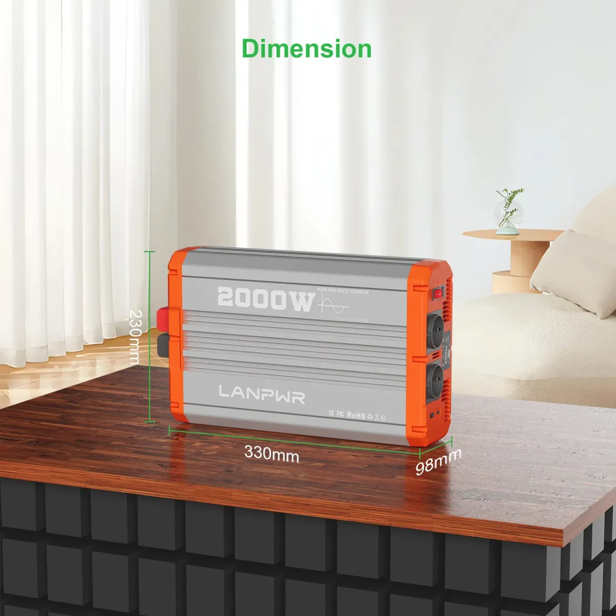 Inverter LANPWR 2000W 24V - slika 5