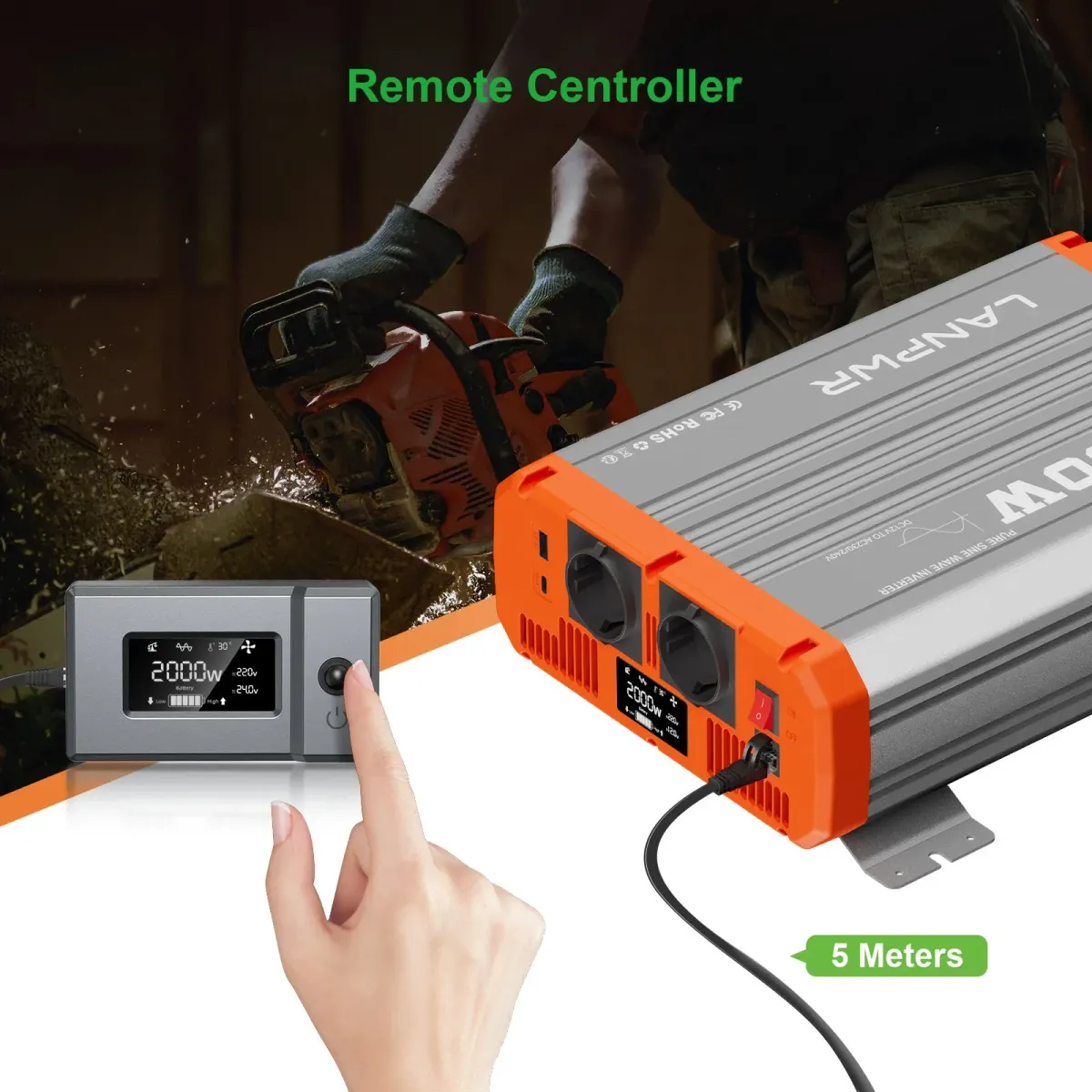 Inverter LANPWR 2000W 24V - slika 6